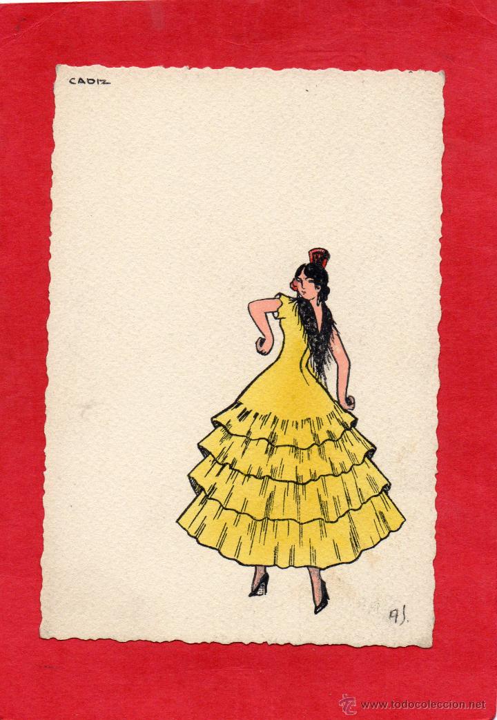Postales: cadiz. traje regional.