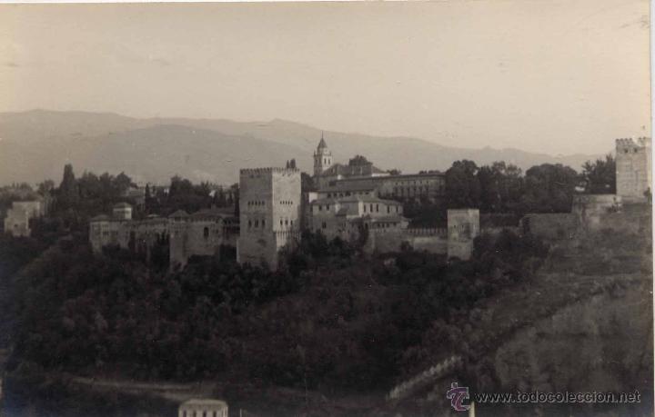 Postales: GRANADA.- FOTOGRAF&Iacute;A DE VISTA DE LA ALHAMBRA DESDE EL ALBAICIN-SEPT 1947