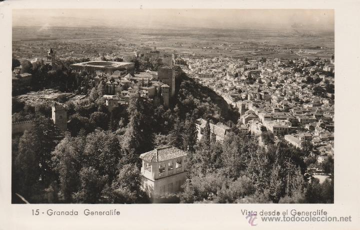 Postales: N&ordm; 14874 POSTAL GENERALIFE GRANADA - Foto 1
