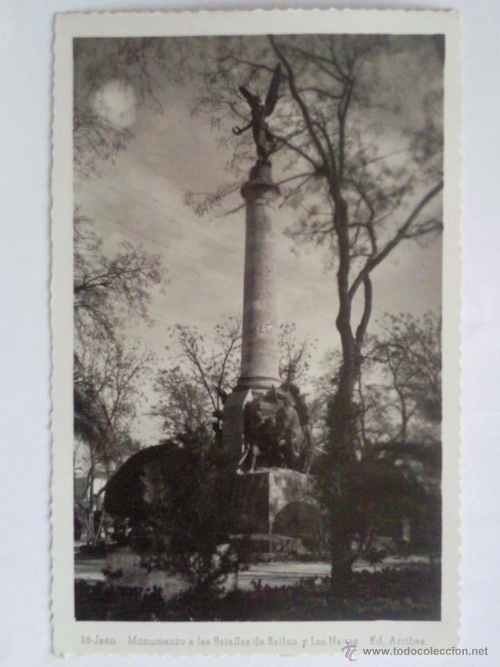 Postales: POSTAL JAEN, MONUMENTO A LAS BATALLAS DE BAILEN Y LAS NAVAS, ED ARRIBAS, N&ordm; 10