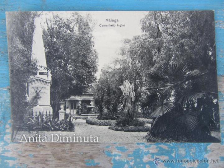Postales: ANTIGUA POSTAL DE MALAGA - CEMENTERIO INGLES - DOMINGO DEL RIO - EN PERFECTO ESTADO - NO CIRCULADA -