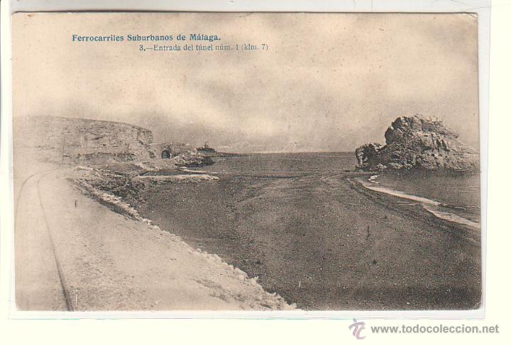 Postales: MALAGA. FERROCARRILES SUBURBANOS DE MALAGA. ENTRADA DEL TUNEL NUM 1