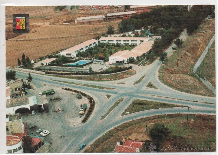 Postales: BAILEN N&ordm; 8 .- VISTA AEREA ALBERGUE NACIONAL Y ESTACION DE SERVICIO SUR .- ESCUDO DE ORO