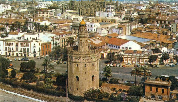 Postales: Sevilla torre del oro y catedral - Foto 1