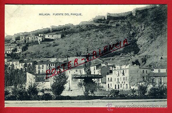 Postales: POSTAL MALAGA, FUENTE DEL PARQUE, P97274