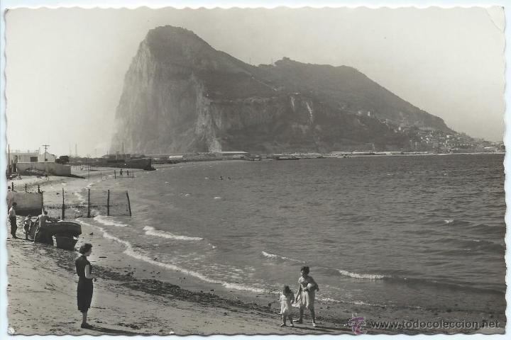 Postales: POSTAL. 19.- LA LINEA DE LA CONCEPCI&Oacute;N. CADIZ. EL PE&Ntilde;&Oacute;N DE GIBRALTAR. ESCRITA. SIN CIRCULAR.