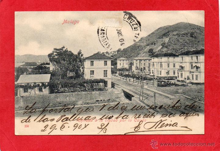 Postales: malaga. 231 entrada por la caleta.