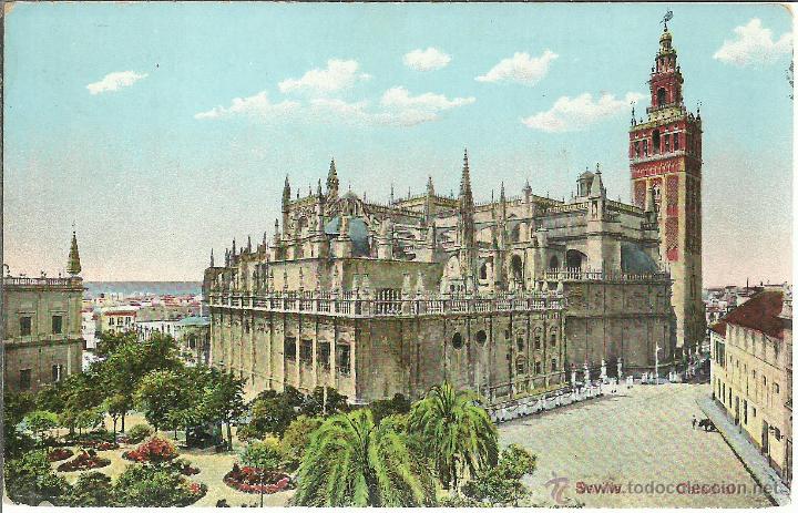 Postales: SEVILLA CATEDRAL ESCRITA - Foto 1