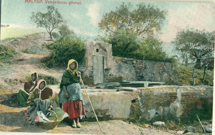 Postales: M&Aacute;LAGA. VENDEDORAS GITANAS. HACIA 1910. - Foto 1