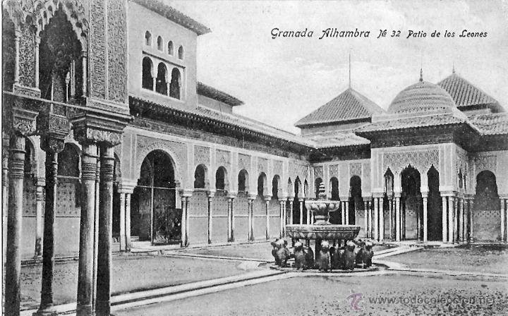 Postales: GRANADA - ALHAMBRA-PATIO DE LOS LEONES - Foto 1