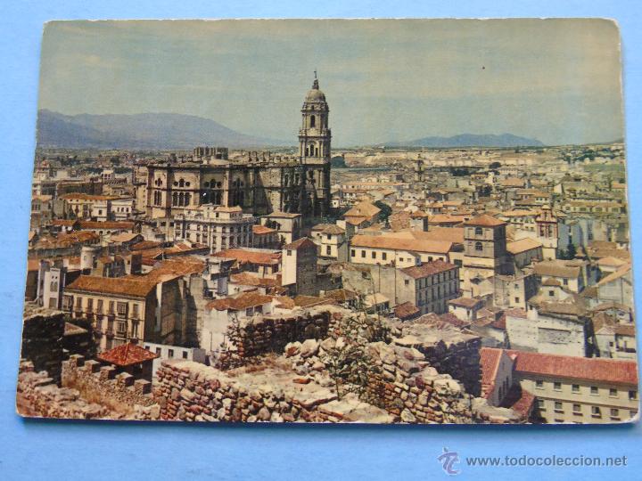 Postais: POSTAL DE M&Aacute;LAGA. A&Ntilde;O 1960. CATEDRAL DESDE LA ALCAZABA. 418