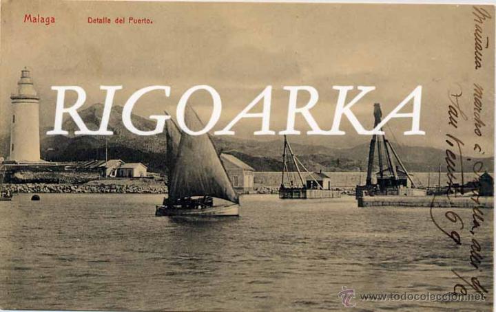 Postales: M&Aacute;LAGA.- DETALLE DEL PUERTO
