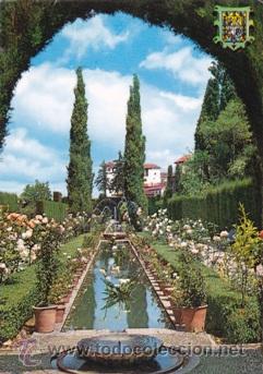 Postales: GRANADA(JARDINES BAJOS DEL GENERALIFE)-SERIE 45/N&ordm;23