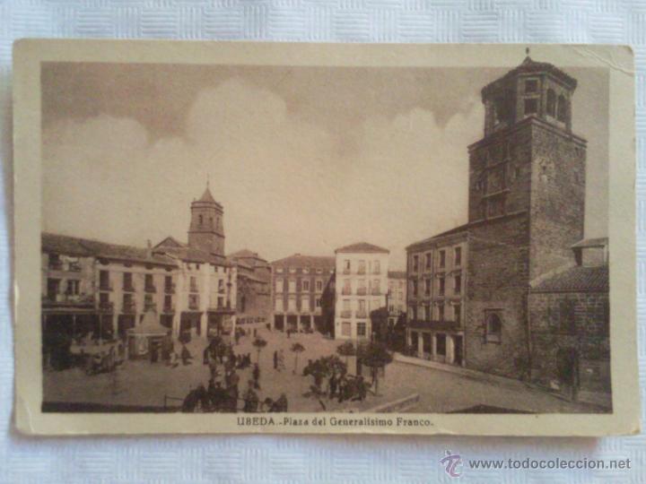 Postales: ANTIGUA POSTAL UBEDA, PLAZA DEL GENERALISIMO FRANCO, SIN CIRCULAR