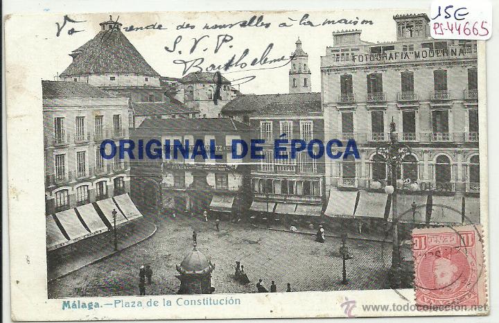 Postales: (PS-44665)POSTAL DE MALAGA-PLAZA DE LA CONSTITUCION