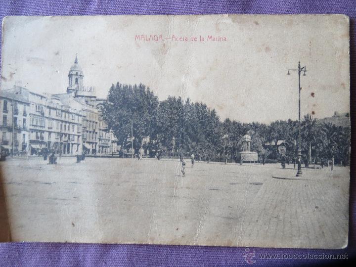 Postales: malaga acera de la marina