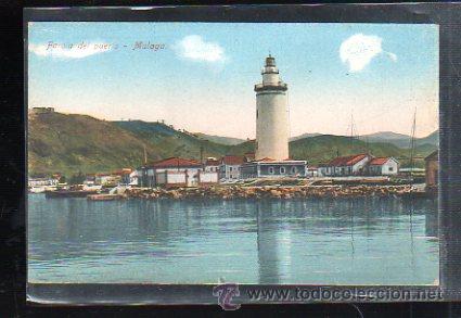 Postales: TARJETA POSTAL DE MALAGA - FAROLA DEL PUERTO. BENZAQUEN & CO. 3