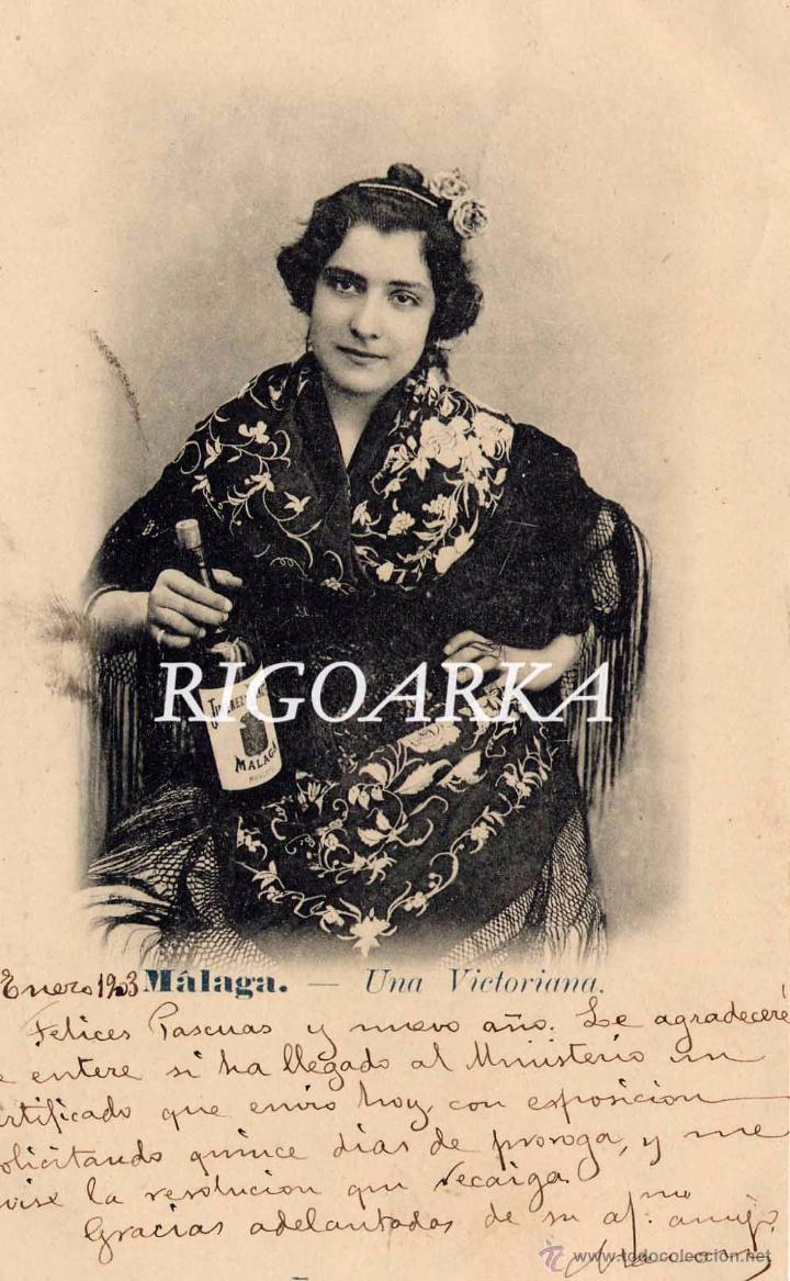 Postales: M&Aacute;LAGA.-. UNA VICTORIANA
