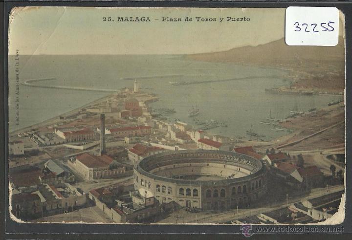Postales: MALAGA - 25 - PLAZA DE TOROS Y PUERTO - ED&middot; LOS ALMACENES DE LA LLAVE - (32255)