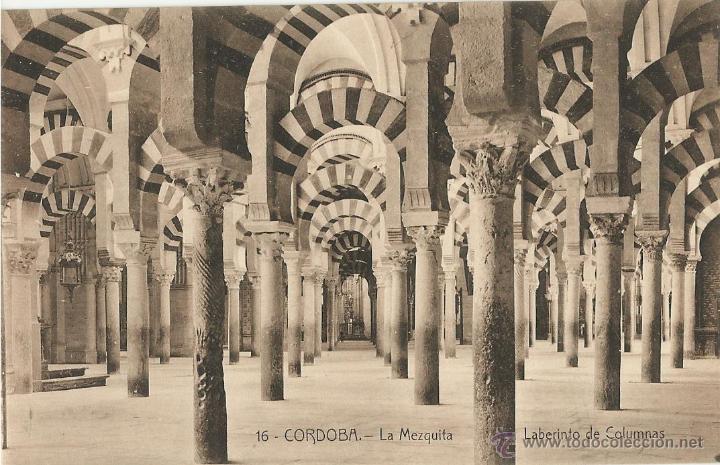 Postales: ANTIGUA POSTAL DE CORDOBA LA MEZQUITA LABERINTO DE COLUMNAS