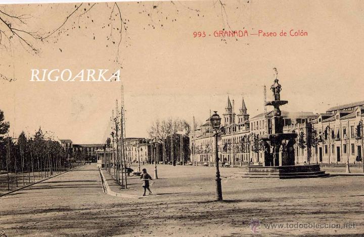 Postales: GRANADA.- PASEO DE COL&Oacute;N - Foto 1