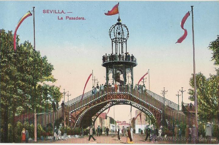 Postales: ANTIGUA POSTAL DE SEVILLA LA PASADERA - Foto 1