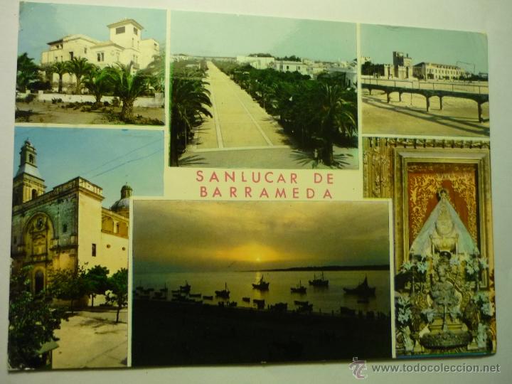 Postales: POSTAL SANLUCAR DE BARRAMEDA-VARIAS VISTAS.-CIRCULADA