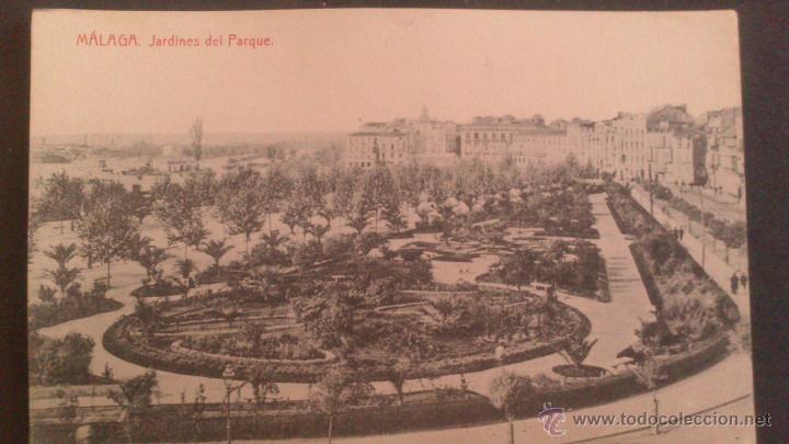 Postales: MALAGA, JARDINES DEL PARQUE