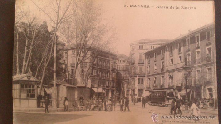 Postales: MALAGA, ACERA DE LA MARINA, EDICIONES DE LA LLAVE
