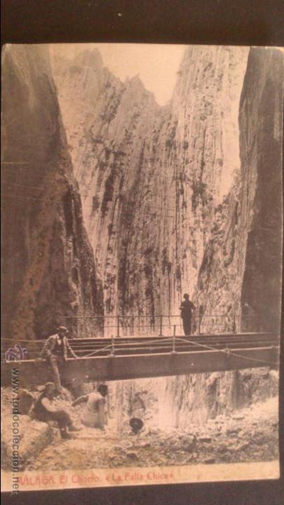 Postales: MALAGA, EL CHORRO, LA FALLA CHICA, EDICION THOMAS