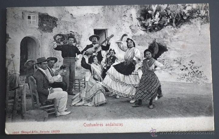 Postkarten: POSTAL DE COSTUMBRES ANDALUZAS, 1905. STENGEL & CO.