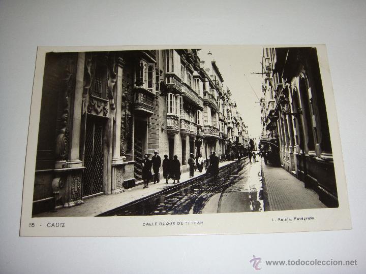Postales: Antigua Foto Postal. Calle Duque Tetuan - Cadiz. L. Roisin. Fotografo