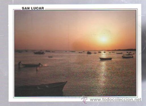 Postcards: TARJETA POSTAL DE SANLUCAR DE BARRAMEDA, CADIZ - PUESTA DE SOL. 603. ARRIBAS