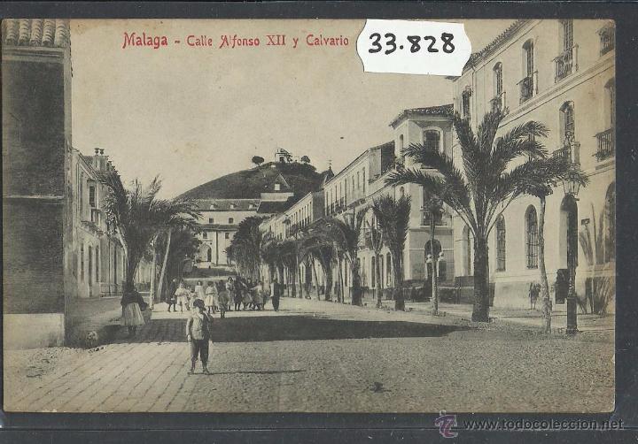 Postales: MALAGA - CALLE ALFONSO XII Y CALVARIO - (33828)