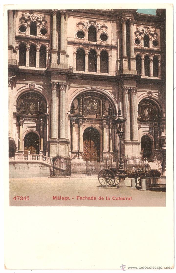 Postales: MALAGA FACHADA DE LA CATEDRAL