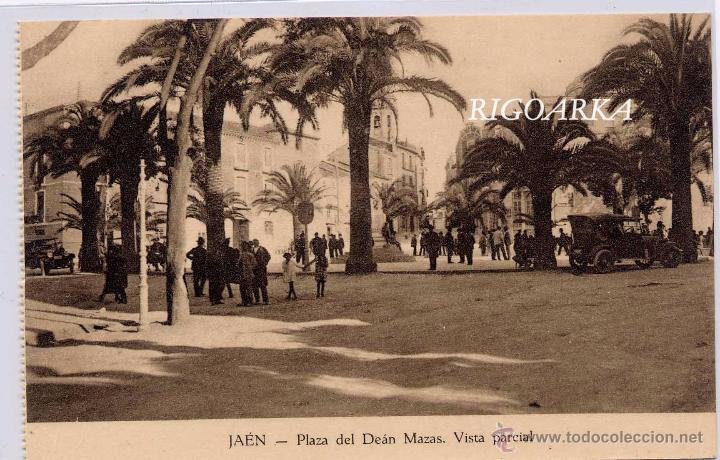 Postales: JA&Eacute;N.- PLAZA DEL DE&Aacute;N MAZAS.-VISTA PARCIAL