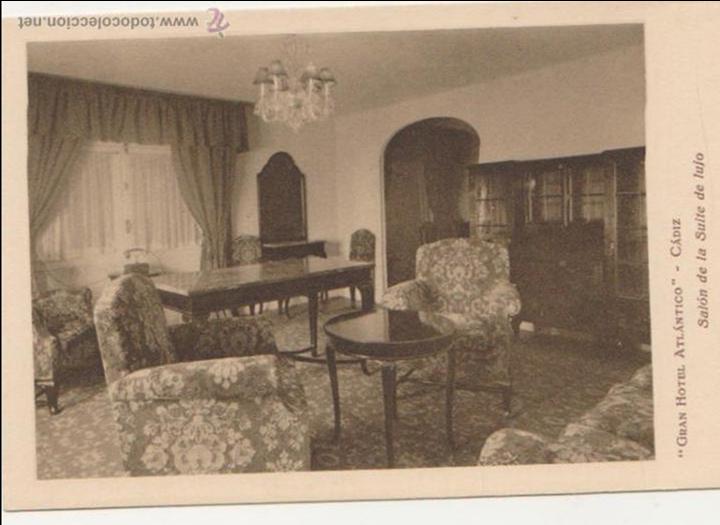 Cartoline: C&aacute;diz.- Gran Hotel Atl&aacute;ntico. Sal&oacute;n de la Suite de Lujo.