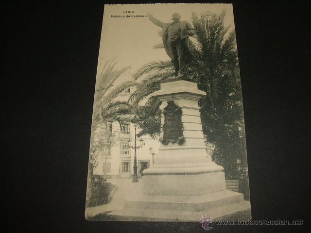 Postales: CADIZ ESTATUA DE CASTELAR - Foto 1