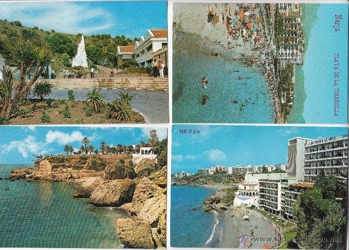 Postales: 4 POSTALES DIVERSAS DE LA LOCALIDAD DE NERJA - Foto 1