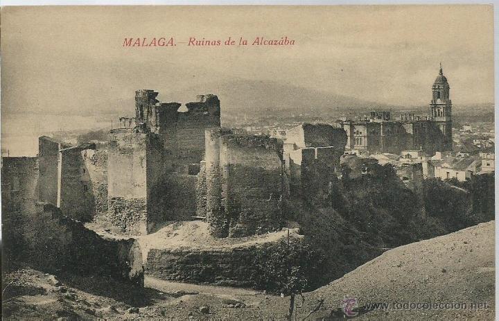 Postales: POSTAL ANTIGUA DE MALAGA - RUINAS LA ALCAZABA SIN CIRCULAR EDIT. FERRER  ESCOBAR