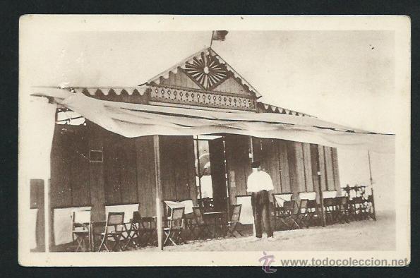 Postales: Punta Umbria. Restaurant -Playa. Foto Mendoza.