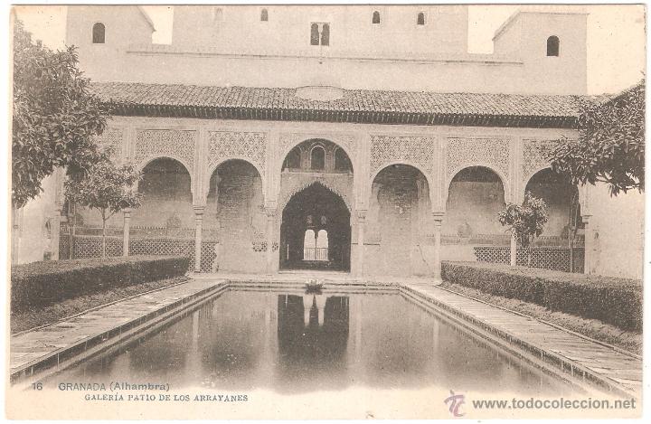 Postales: Granada Alhambra Galer&iacute;a Patio de los Arrayanes - Foto 1