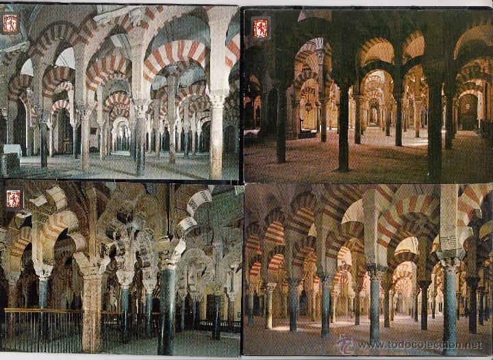 Postales: CORDOBA. VISTA DEL INTERIOR DE LA MEZQUITA. 4 POSTALES DIVERSAS