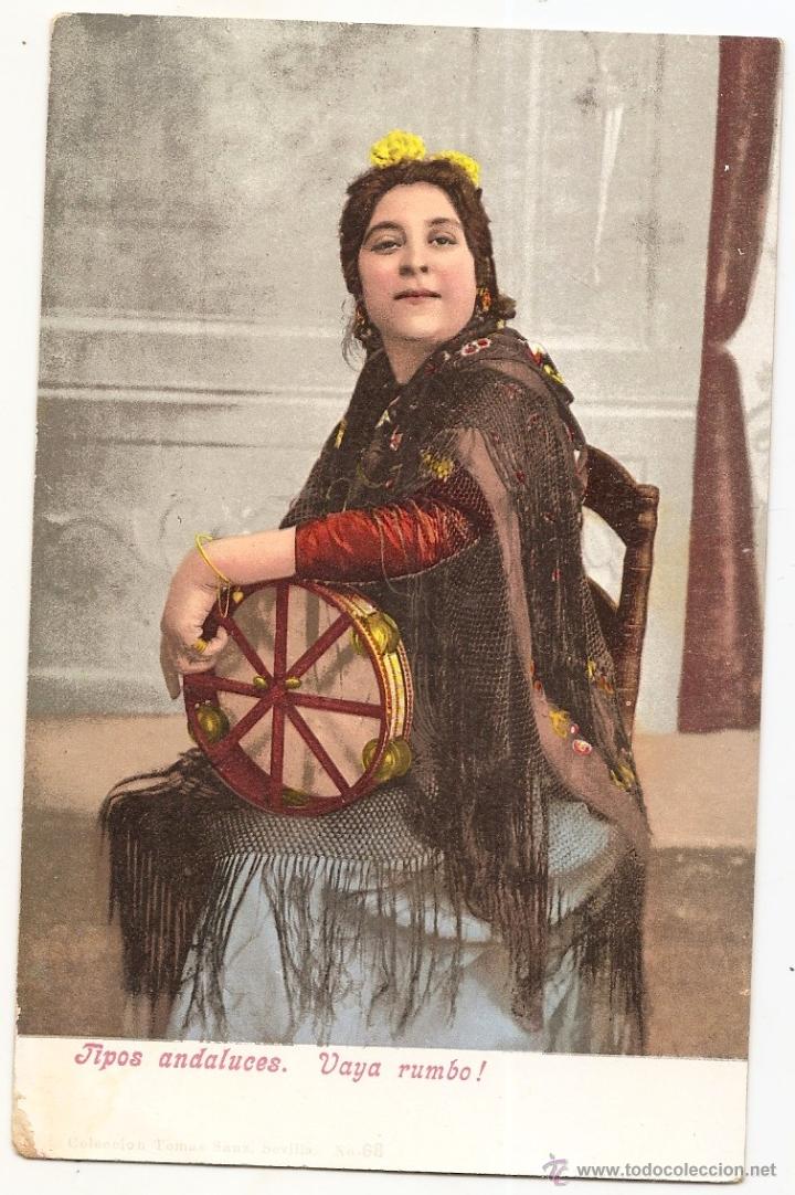Postales: Tipos andaluces. Edici&oacute;n Purger. Dorso sin dividir
