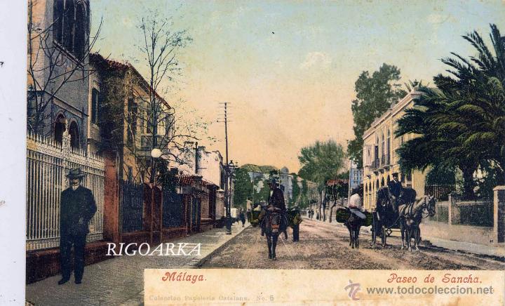 Postales: M&Aacute;LAGA.- PASEO DE SANCHA - Foto 1