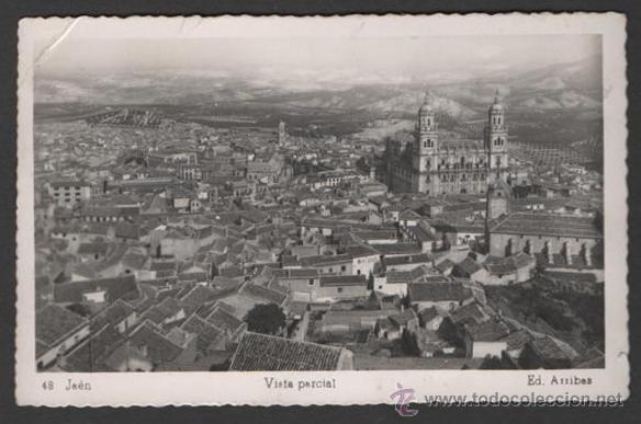 Postales: POSTAL JAEN VISTA PARCIAL A&Ntilde;O 1953 ESCRITA SIN SELLO