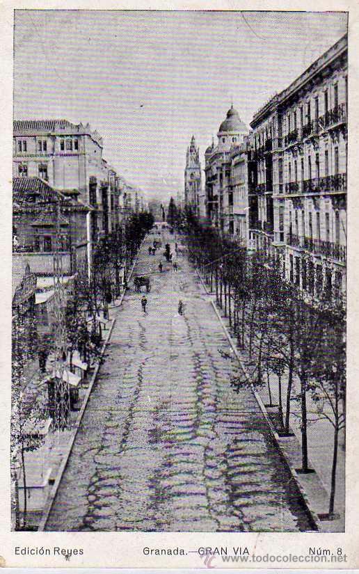 Postales: Edici&oacute;n Reyes. Granada. Gra Via. num 8 Sin circular. - Foto 1