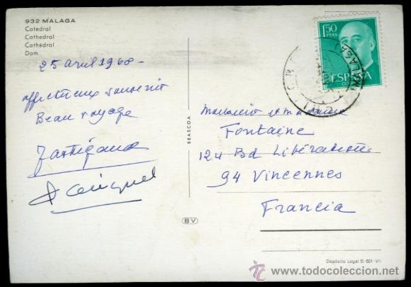 Postales: N&ordm; 932 M&aacute;laga. Catedral Ediciones Beascoa BV. - Foto 2