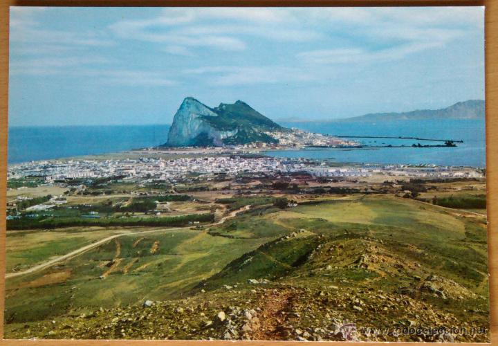 Postales: LA LINEA DE LA CONCEPCION - VISTA DEL PE&Ntilde;ON DE GIBRALTAR