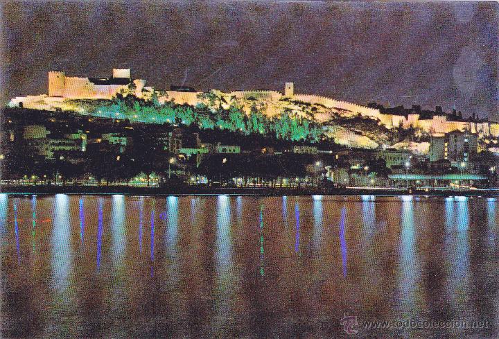Postales: ALMERIA - PUERTO Y ALCAZABA ILUMINADOS- ED. JOSE SALAS IBA&Ntilde;EZ - N&ordm;55 - A&Ntilde;O 1971
